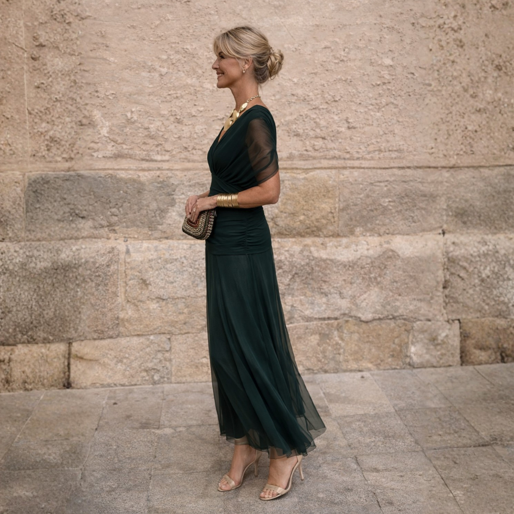 Carlota Vestido Maxi de Hombros Descubiertos