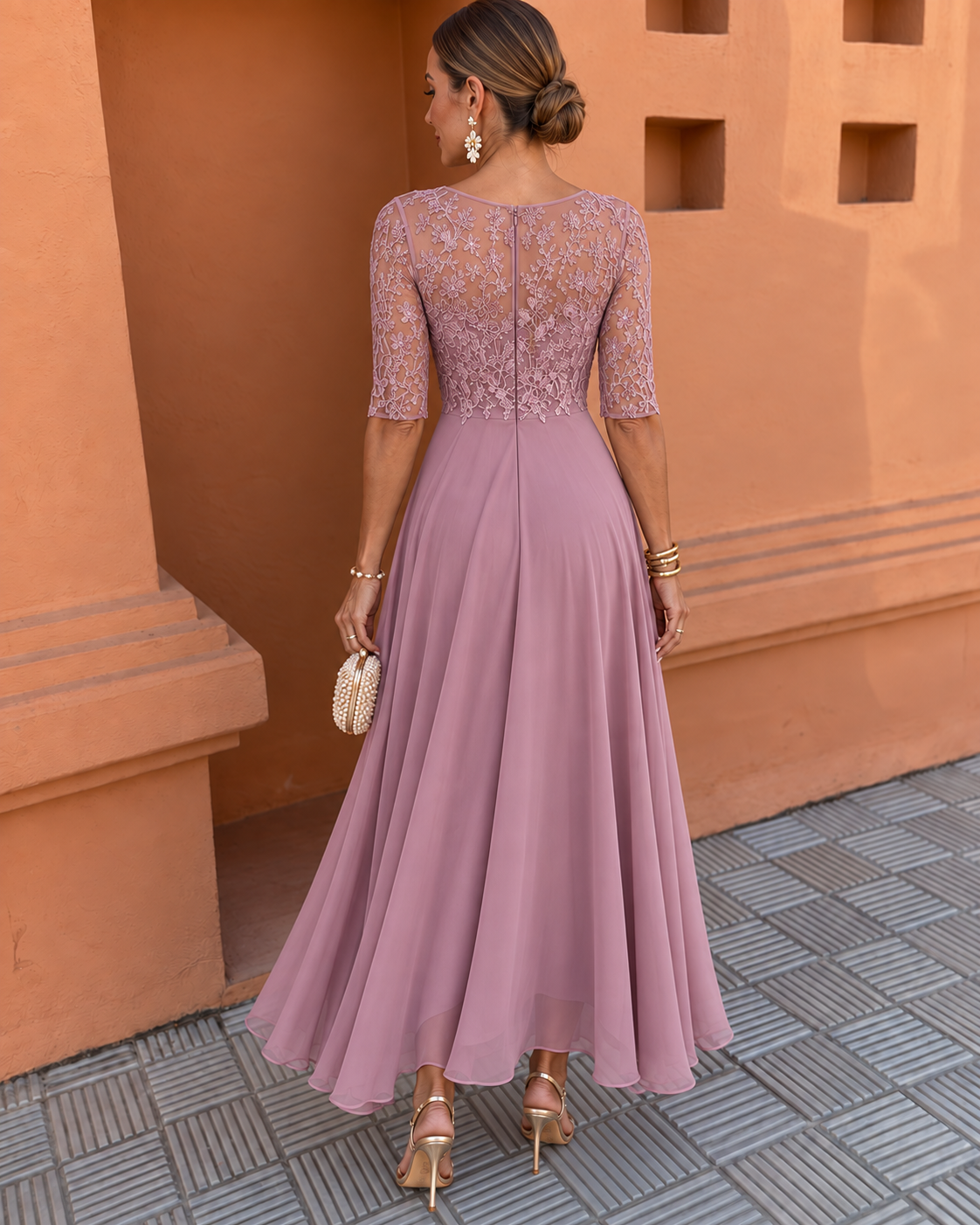 Candela Vestido Midi de Encaje