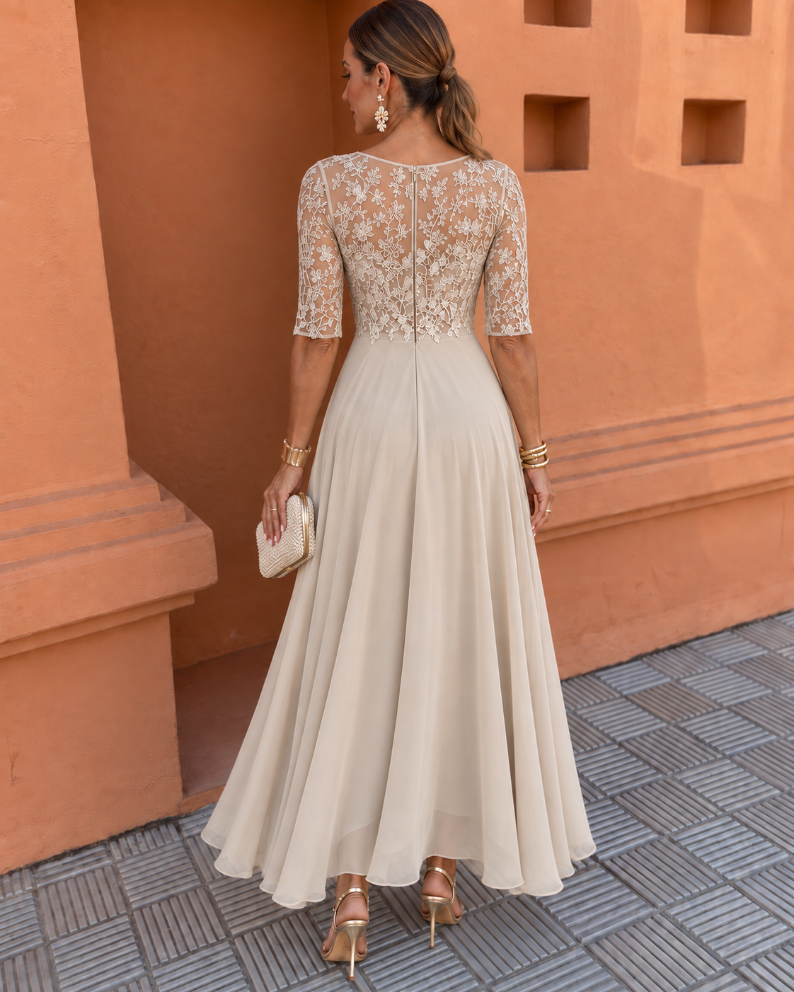 Candela Vestido Midi de Encaje