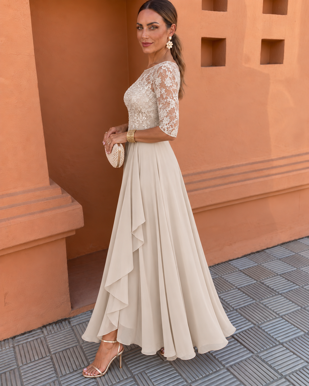 Candela Vestido Midi de Encaje