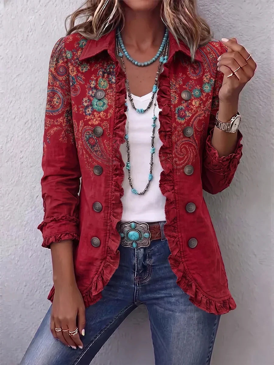 Fabiana | Chaqueta con Volantes Bohemia de Cachemira