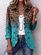 Elisa | Blazer con Volantes Ombré Leopardo