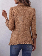 Chiara | Chaqueta con Volantes y Estampado Floral Vintage Bohemio