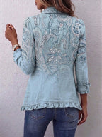 Stella | Chaqueta con Volantes y Estampado de Cachemira Vintage