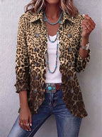 Noemi | Chaqueta con Volantes y Estampado de Leopardo
