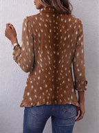 Nadia | Chaqueta con Volantes y Estampado Animal Bohemio