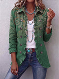 Gemma | Chaqueta con Volantes y Estampado de Cachemira Bohemio